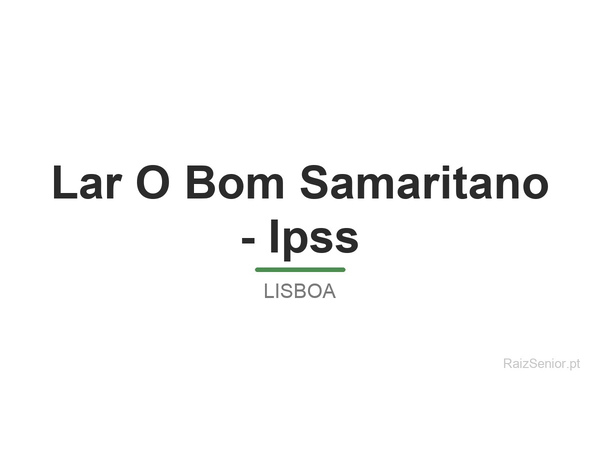 Lar O Bom Samaritano - Ipss