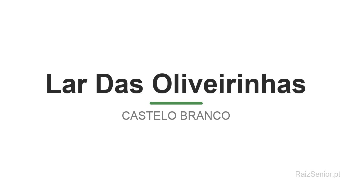 Lar Das Oliveirinhas
