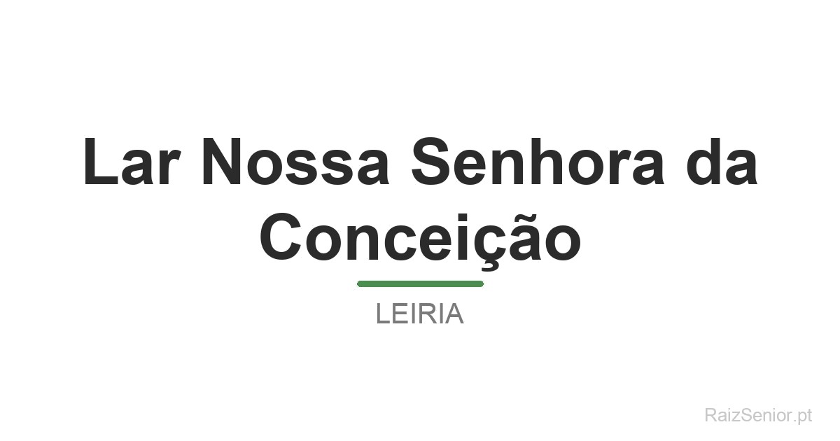 Lar Nossa Senhora da Conceição