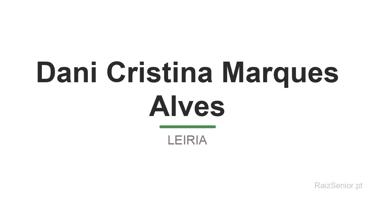 Dani Cristina Marques Alves