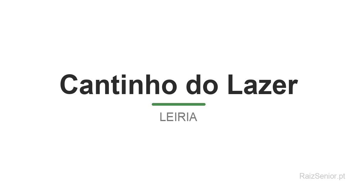 Cantinho do Lazer