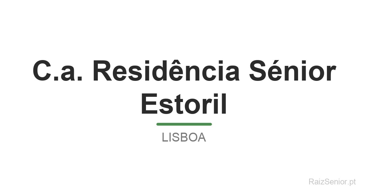 C.a. Residência Sénior Estoril