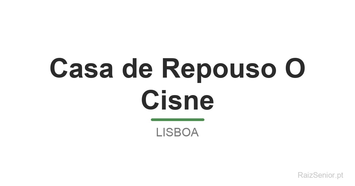 Casa de Repouso O Cisne