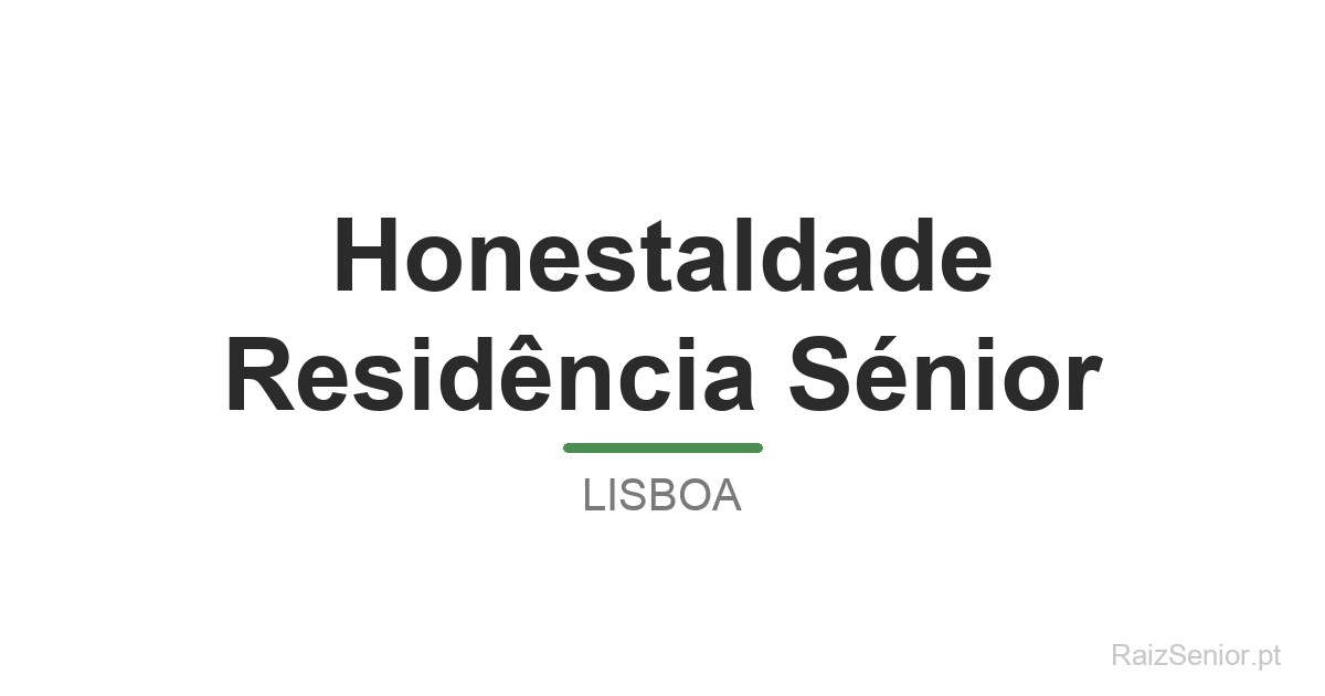 Honestaldade Residência Sénior