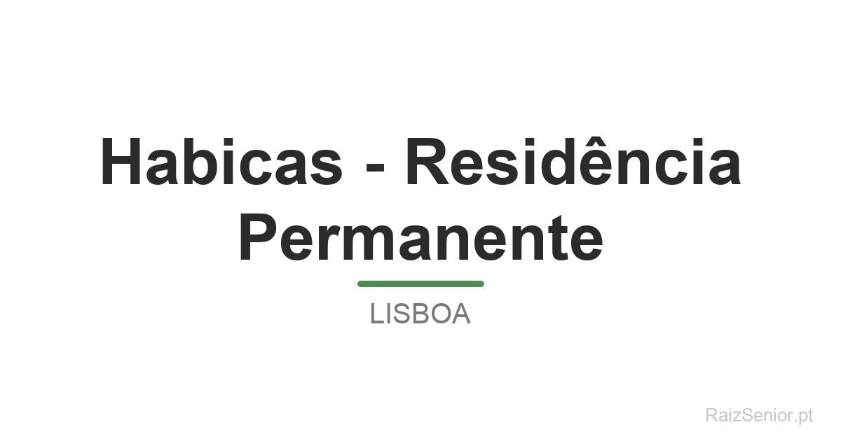 Habicas - Residência Permanente