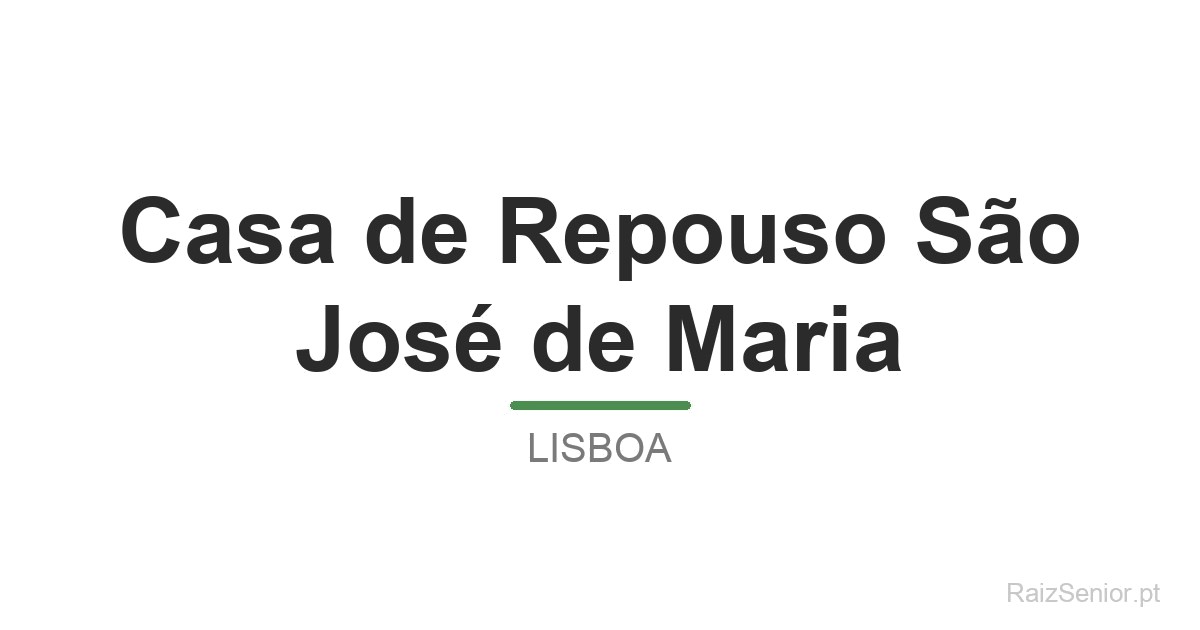 Casa de Repouso São José de Maria