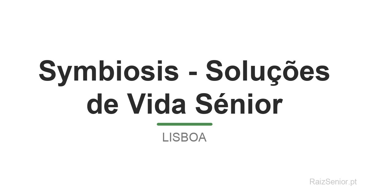 Symbiosis - Soluções de Vida Sénior