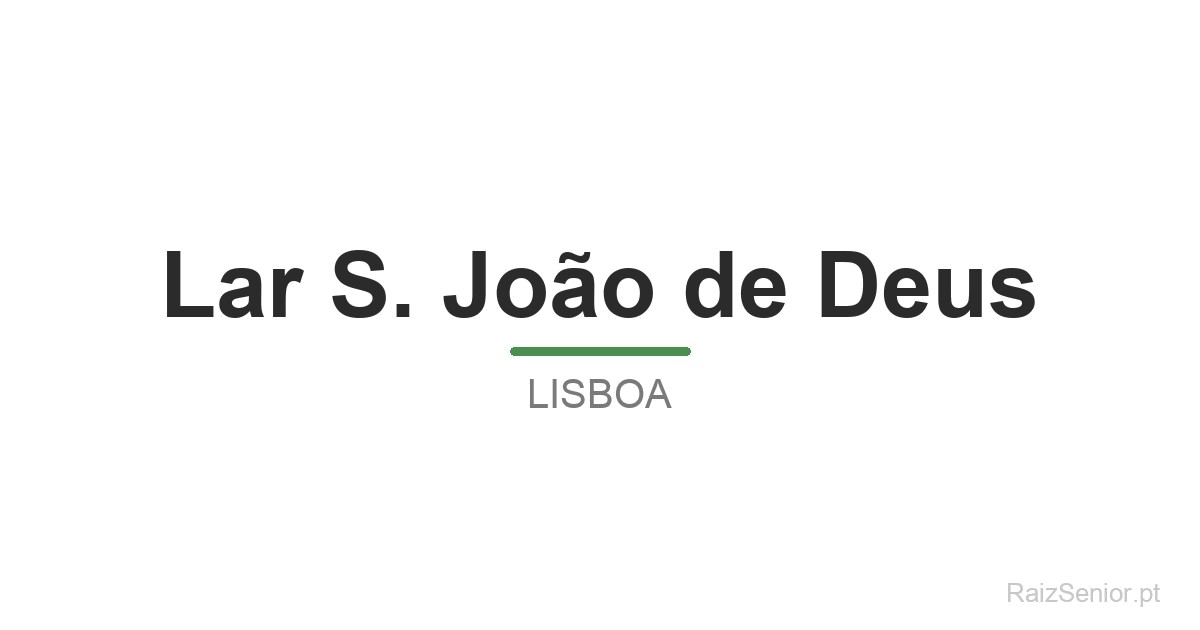 Lar S. João de Deus