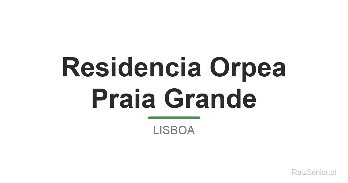 Residencia Orpea Praia Grande