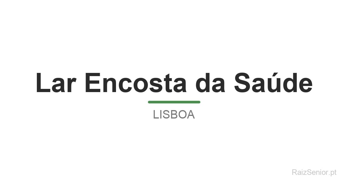 Lar Encosta da Saúde