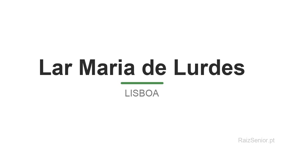 Lar Maria de Lurdes