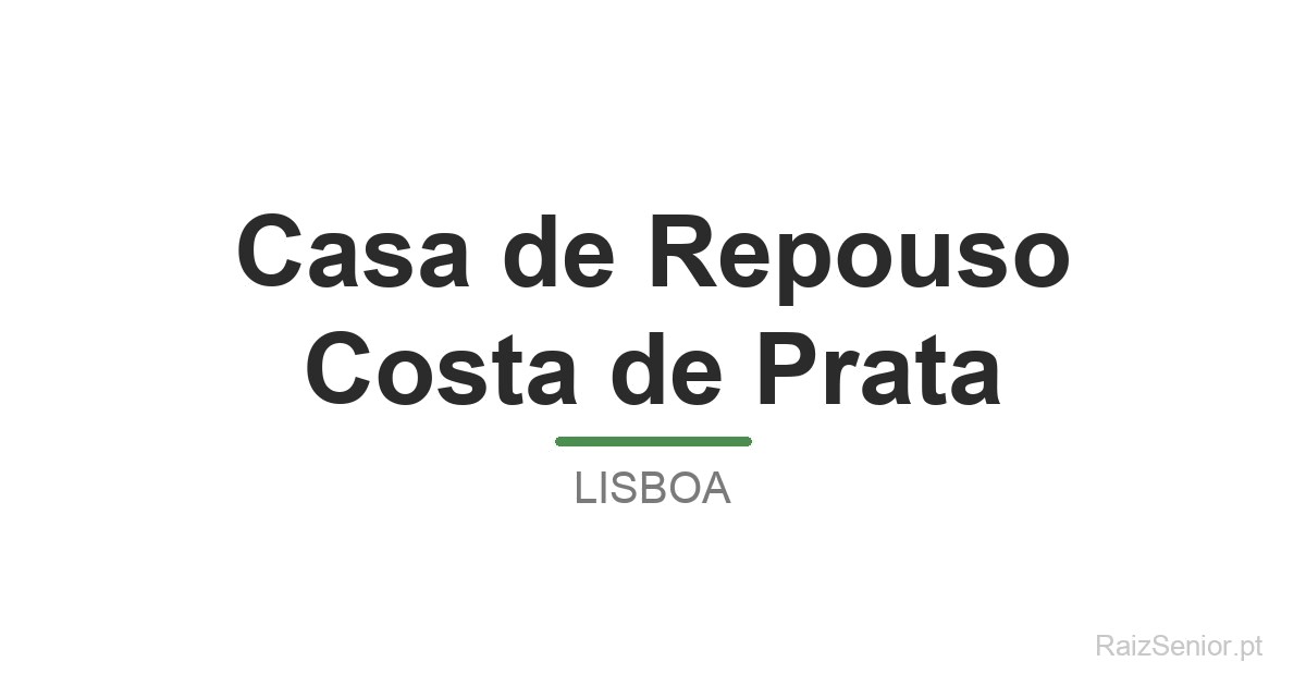 Casa de Repouso Costa de Prata