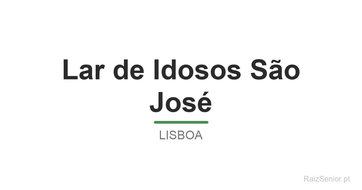 Lar de Idosos São José