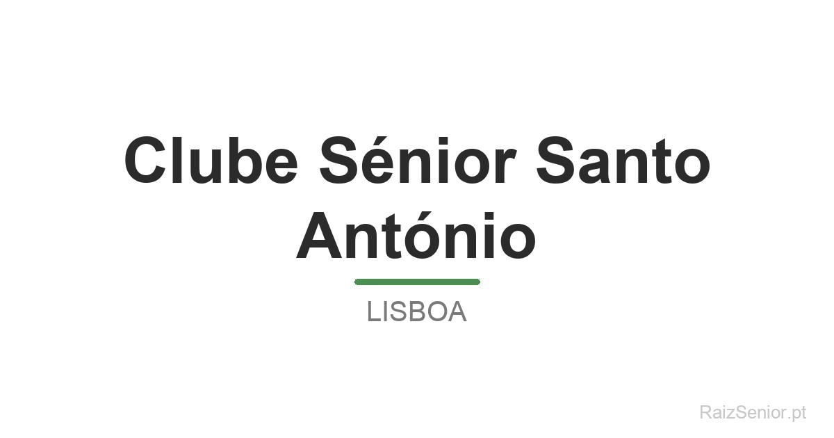 Clube Sénior Santo António