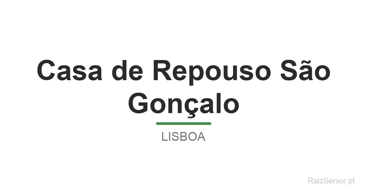 Casa de Repouso São Gonçalo