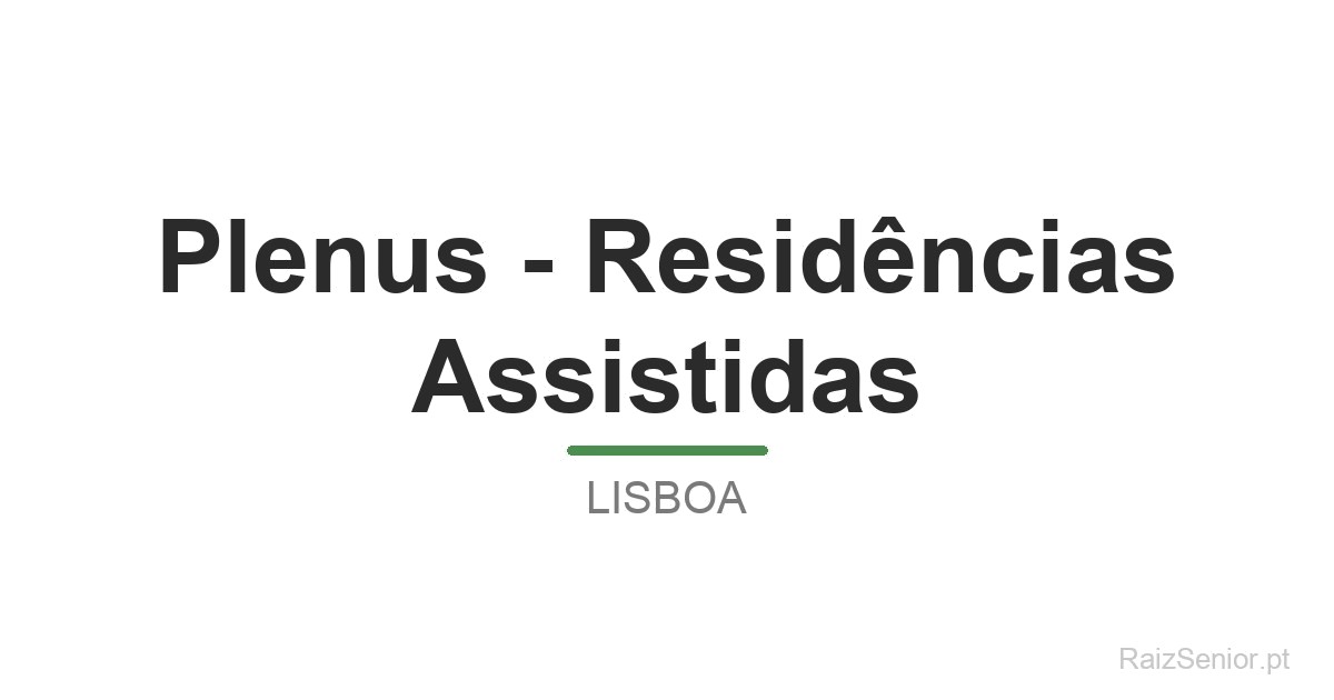 Plenus - Residências Assistidas