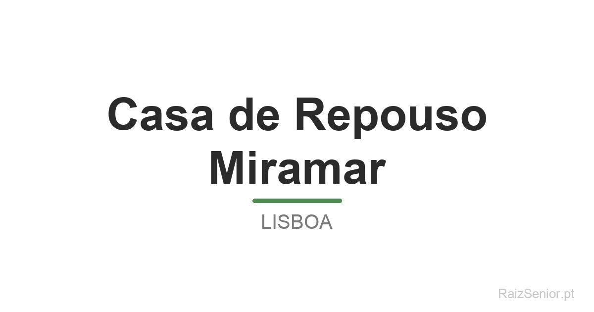 Casa de Repouso Miramar