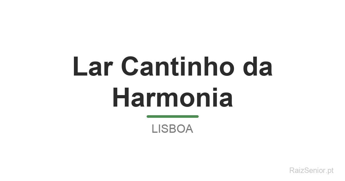 Lar Cantinho da Harmonia