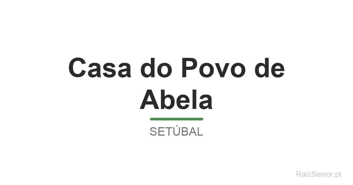 Casa do Povo de Abela
